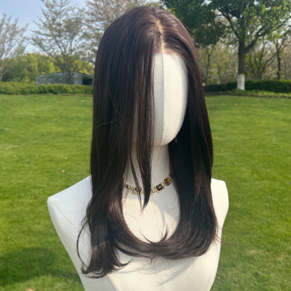 SMILCO/22Inch Luxe Black 13*6 Lace Front Pre Cut Low Density Medium Curly Synthetic Wig/SM9904