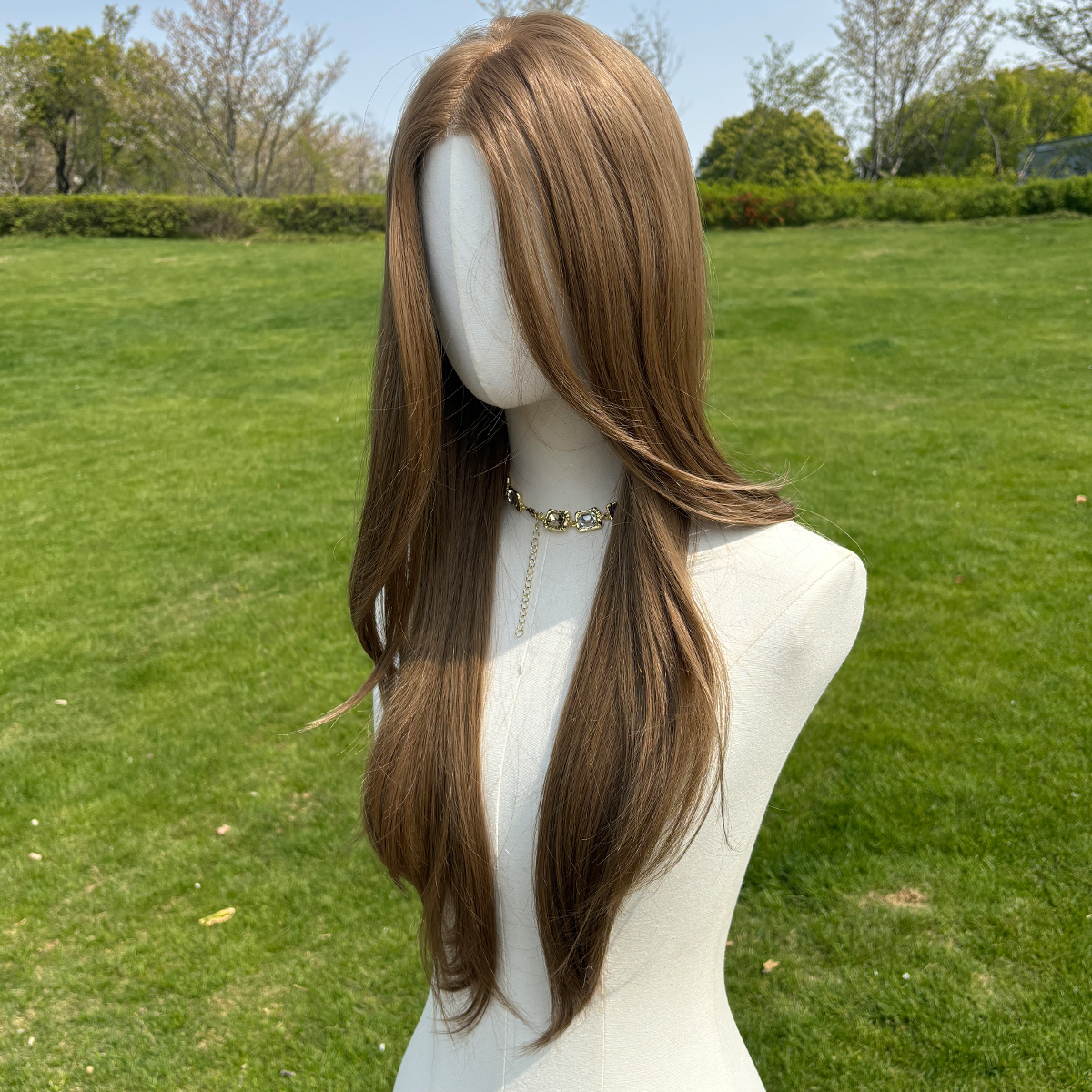 SMILCO/26Inch Luxury Light Blonde Low Density/Pre-Cut/13*6 Lace Front Free Part Futura Layer Cutted Long CurlyWith Bangs/Glueless/Natural Hairline/ Synthetic Lace FrontWig/SM9910