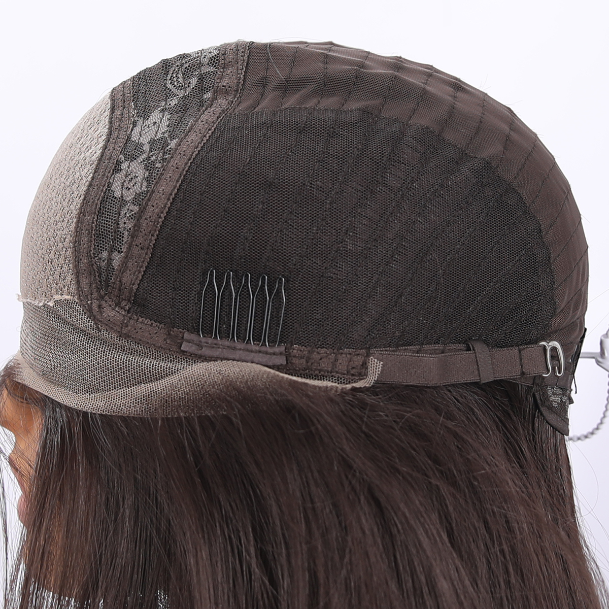 SMILCO/28Inch Luxe Black 13*6 Lace Front Pre Cut Long Straight Synthetic Wig/SM9884M