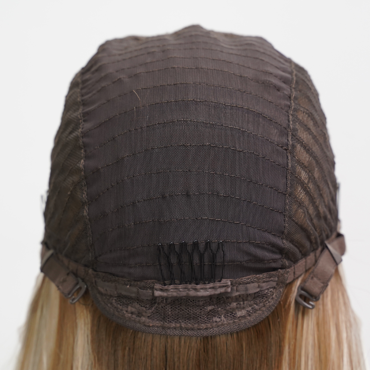 SMILCO/26Inch Ombre Brown Ash Blonde T Part Lace Front Long Straight Synthetic Wig/SM9237