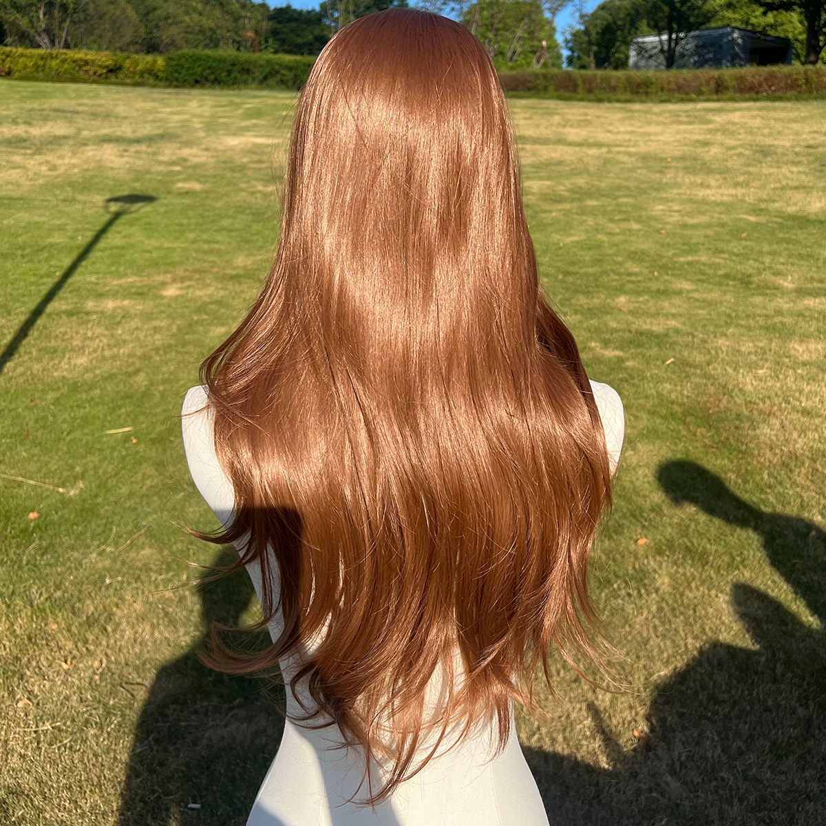 SMILCO/26Inch Copper Hybird Lace Front 1.5*6 Long Wave Synthetic Wig/SM009