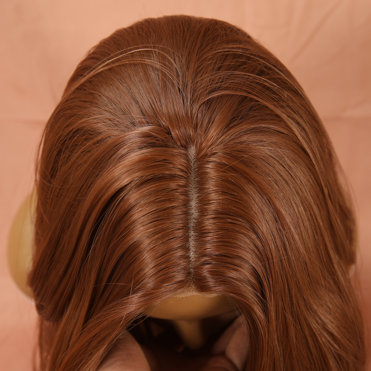 SMILCO/26Inch Copper Hybird Lace Front 1.5*6 Long Wave Synthetic Wig/SM009