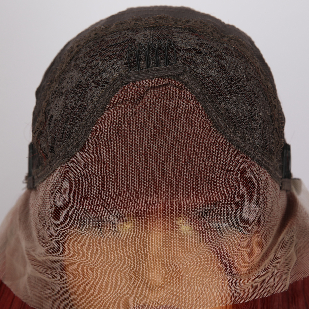 SMILCO/28Inch Claret 13*4 Lace Front Long Curly Synthetic Wig/SM9827