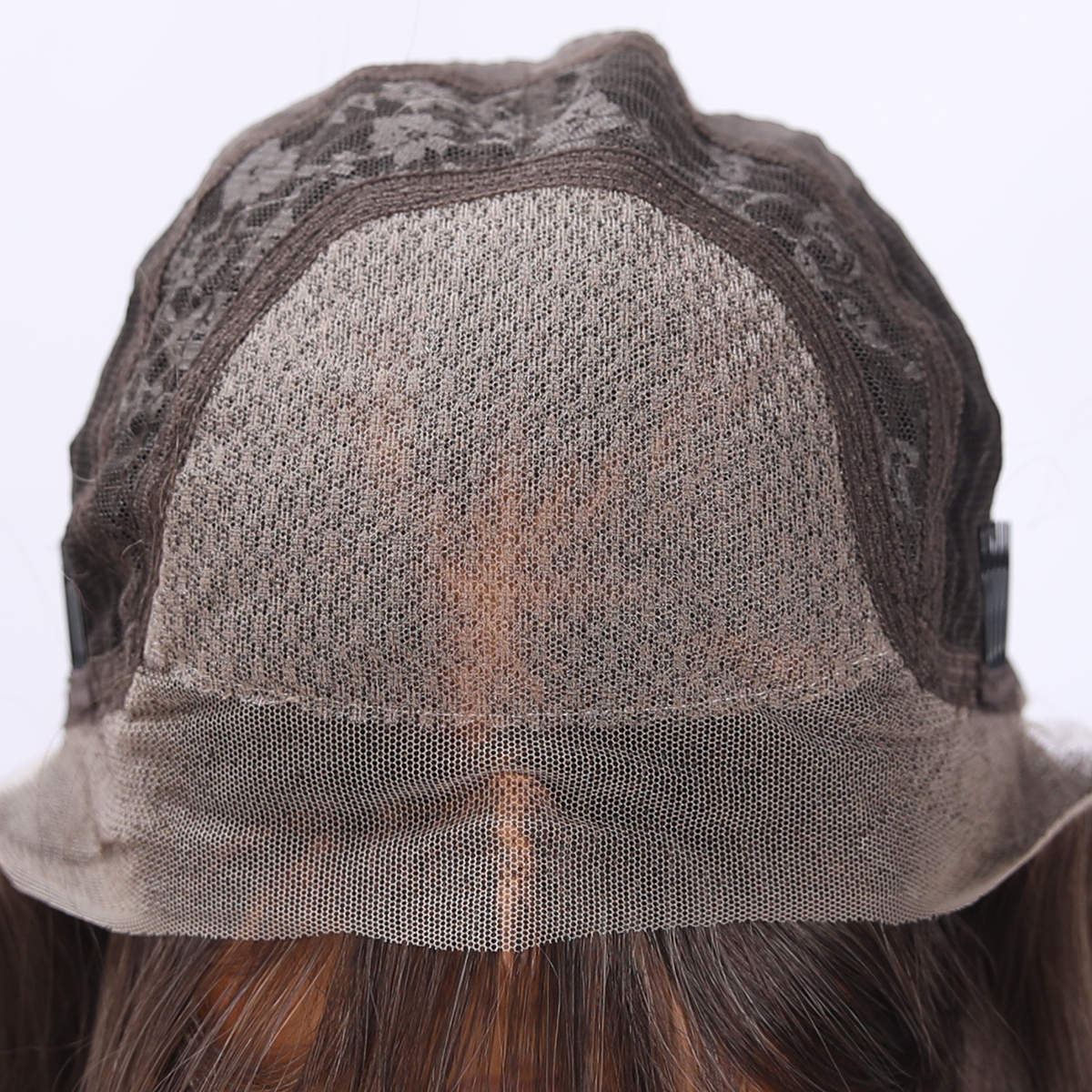 SMILCO/28Inch Deep Brown 13*6 Free Part Lace Front Long Curly Low Density Futura Fiber Pre Cut With Bangs Synthetic Wig/SM9003