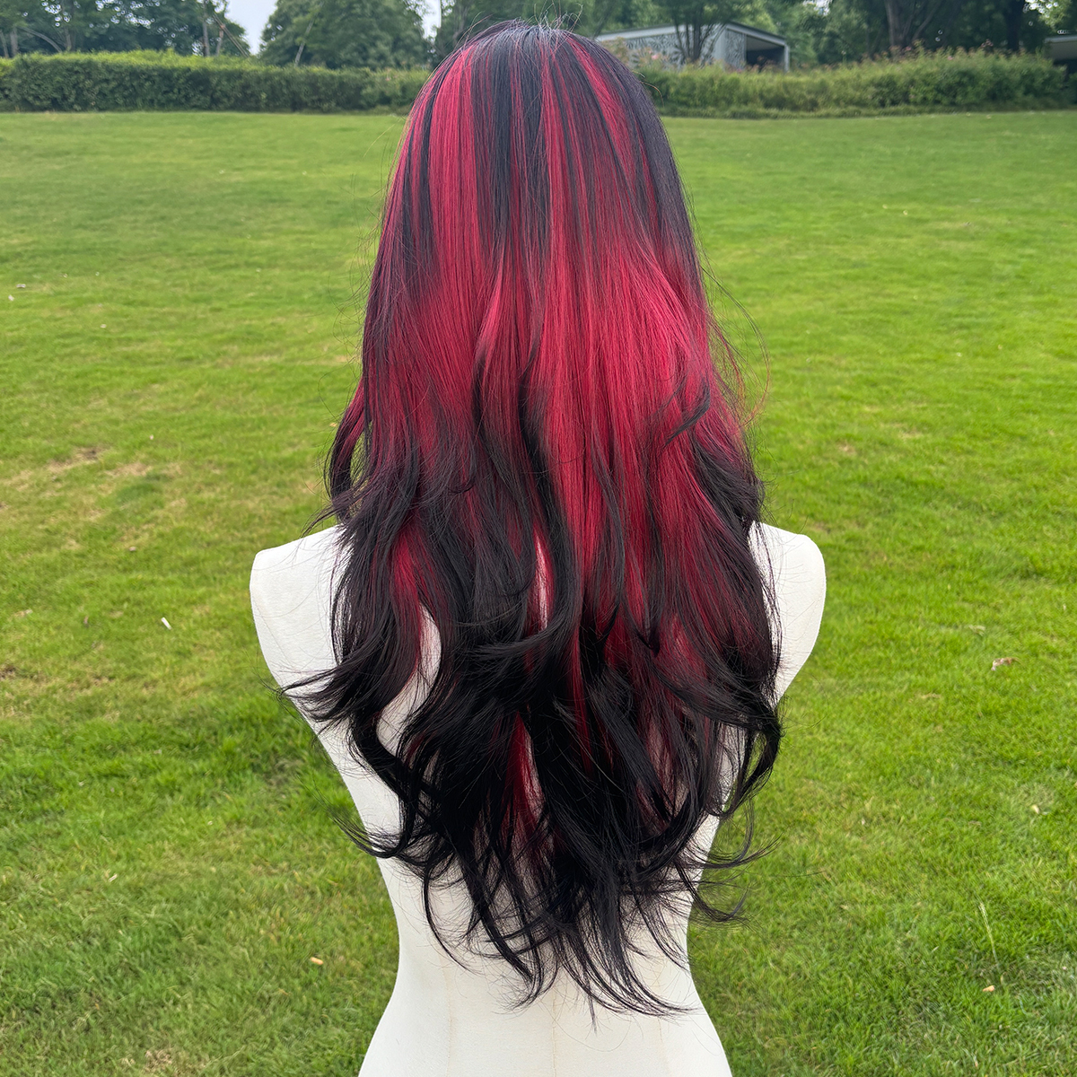 SMILCO/26Inch Ombre Brown Ash Red  Long Curly Wig/SM471