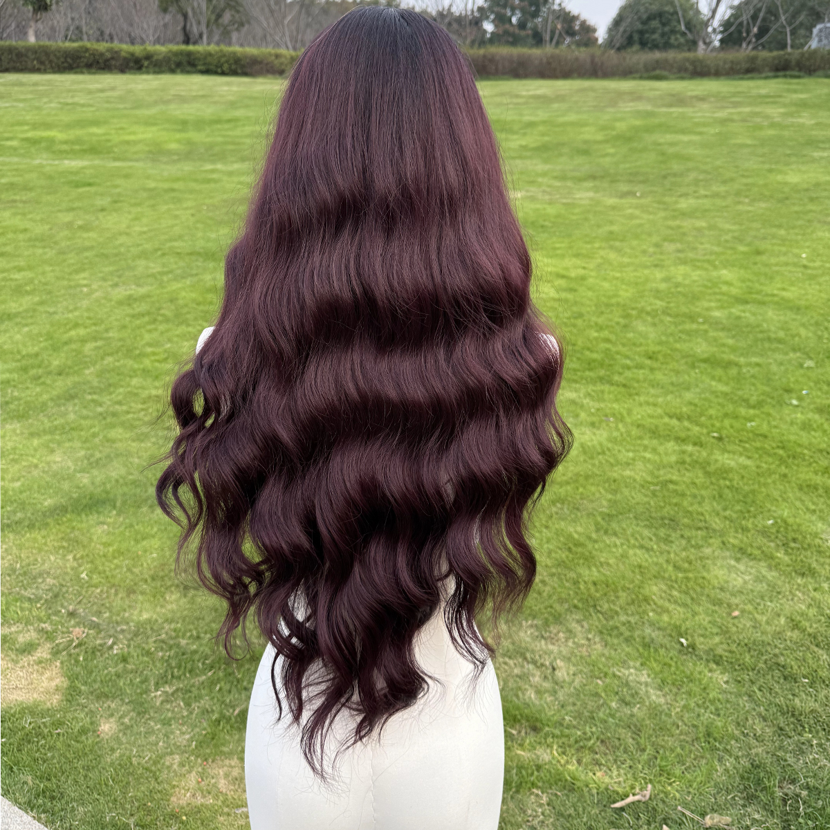 SMILCO/28Inch Highlight Brown With Platinum 13*4 Lace Front Long Water Wave Synthetic Wig/SM9861/SM9862/SM9863/SM9868