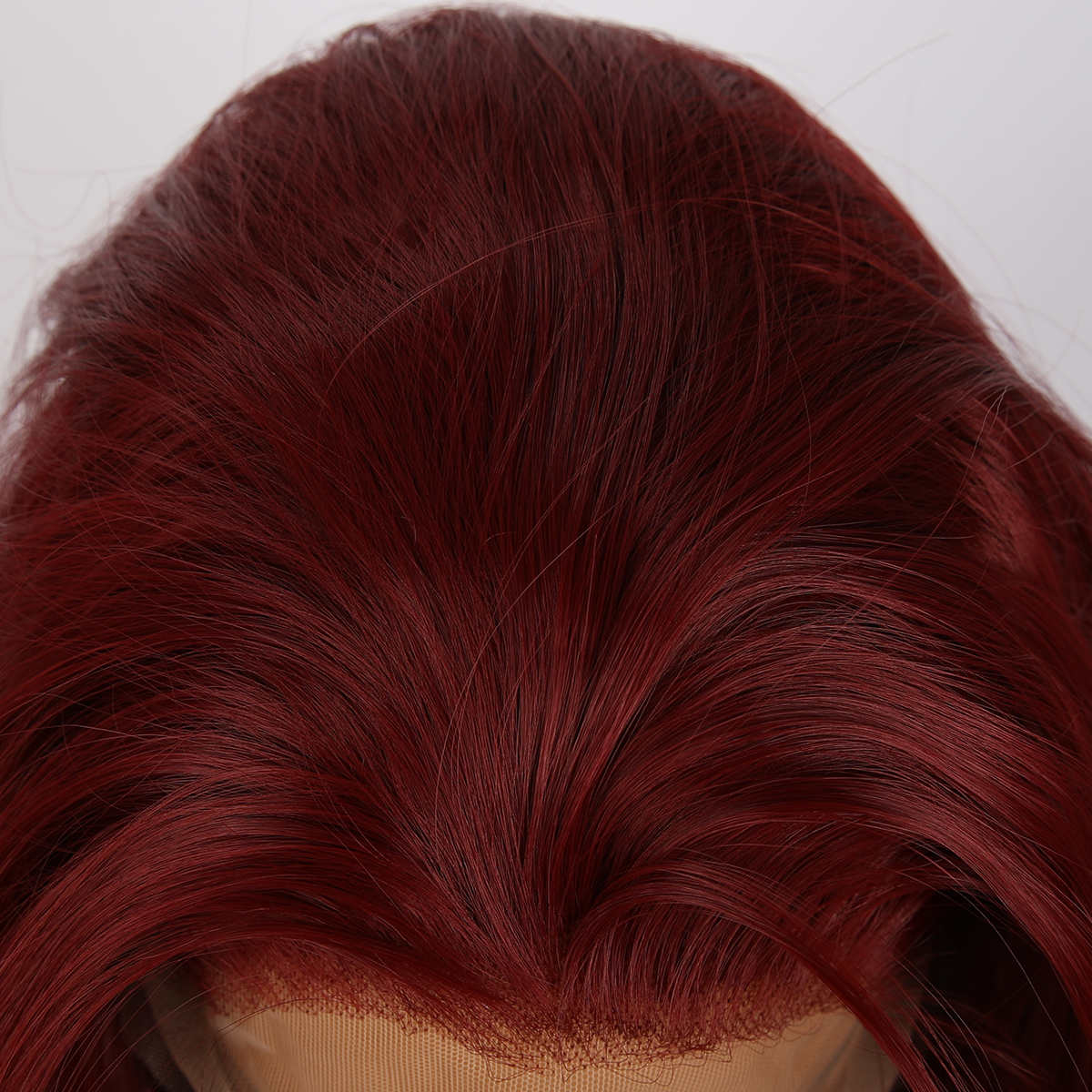 SMILCO/28Inch Claret 13*4 Lace Front Long Curly Synthetic Wig/SM9827