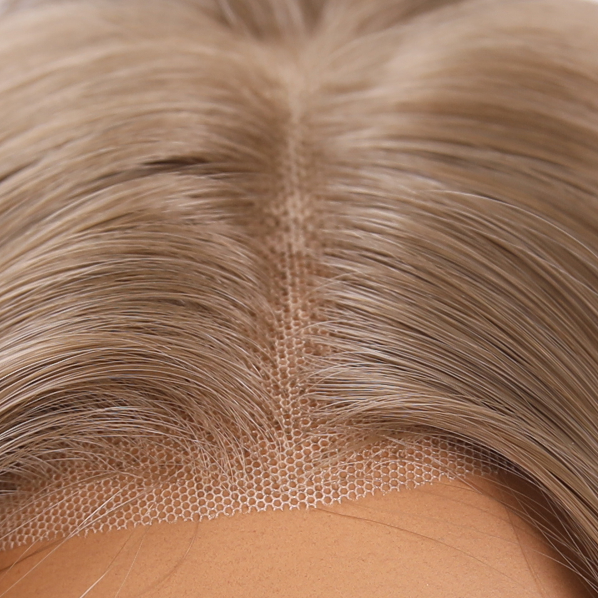 SMILCO/26Inch Luxury Light Blonde Low Density/Pre-Cut/13*6 Lace Front Free Part Futura Layer Cutted Long CurlyWith Bangs/Glueless/Natural Hairline/ Synthetic Lace FrontWig/SM9910