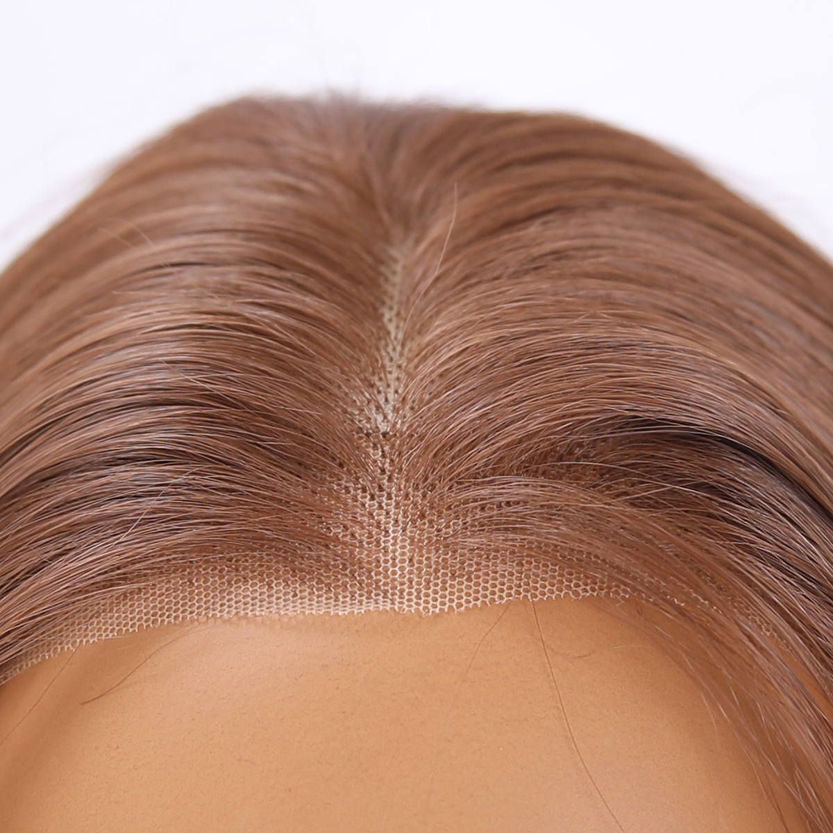 SMILCO/30Inch Light Brown Luxe 13*6 Lace Front Pre Cut Low Density Long Curly Synthetic Wig/SM9909