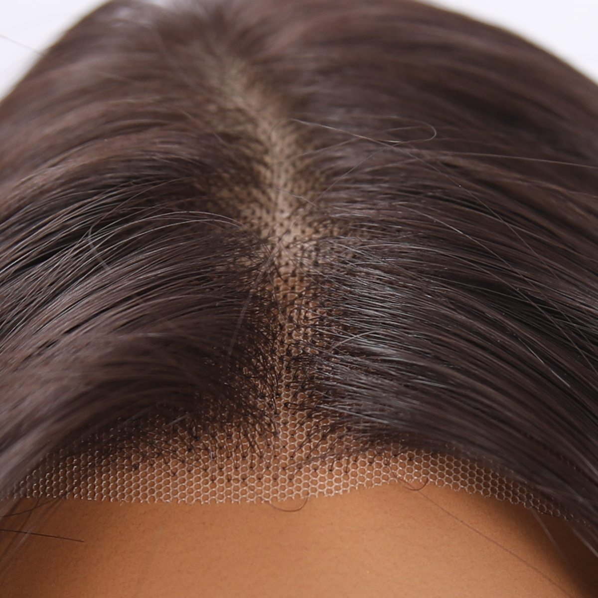 SMILCO/14lnch Deep Brown Low Density/Pre-Cut/13*6Lace Front Free Part Futura Layer Cutted Short Curly With Bangs/Glueless/Natural Hairline/ Synthetic Lace FrontWig/SM9916