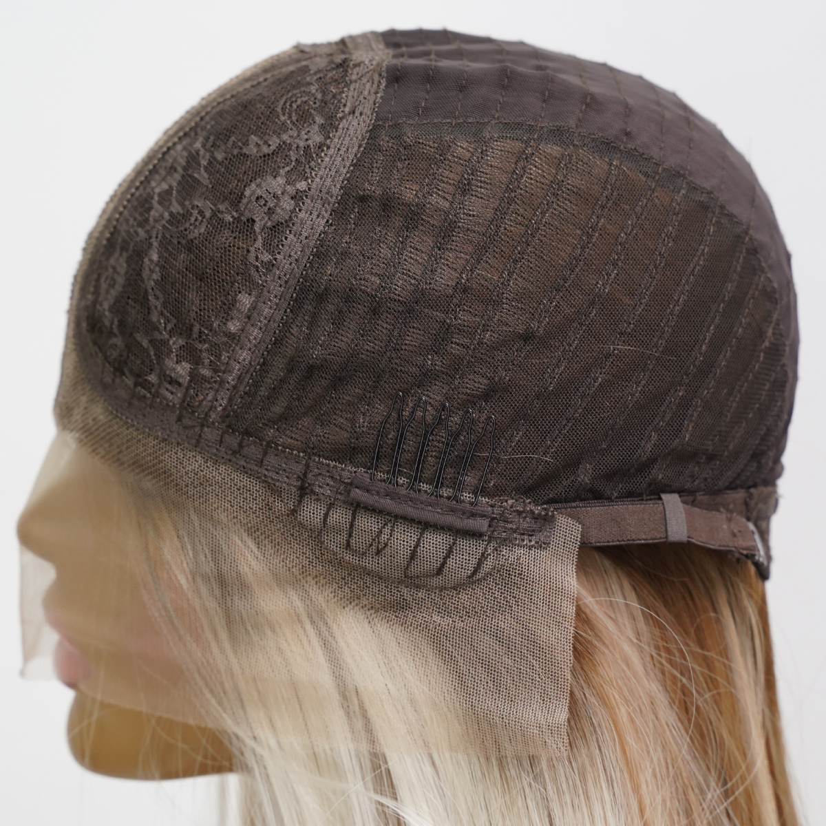 SMILCO/26Inch Ombre Brown Ash Blonde T Part Lace Front Long Straight Synthetic Wig/SM9237