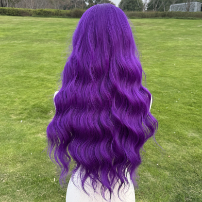 SMILCO/28Inch Highlight Brown With Platinum 13*4 Lace Front Long Water Wave Synthetic Wig/SM9861/SM9862/SM9863/SM9868