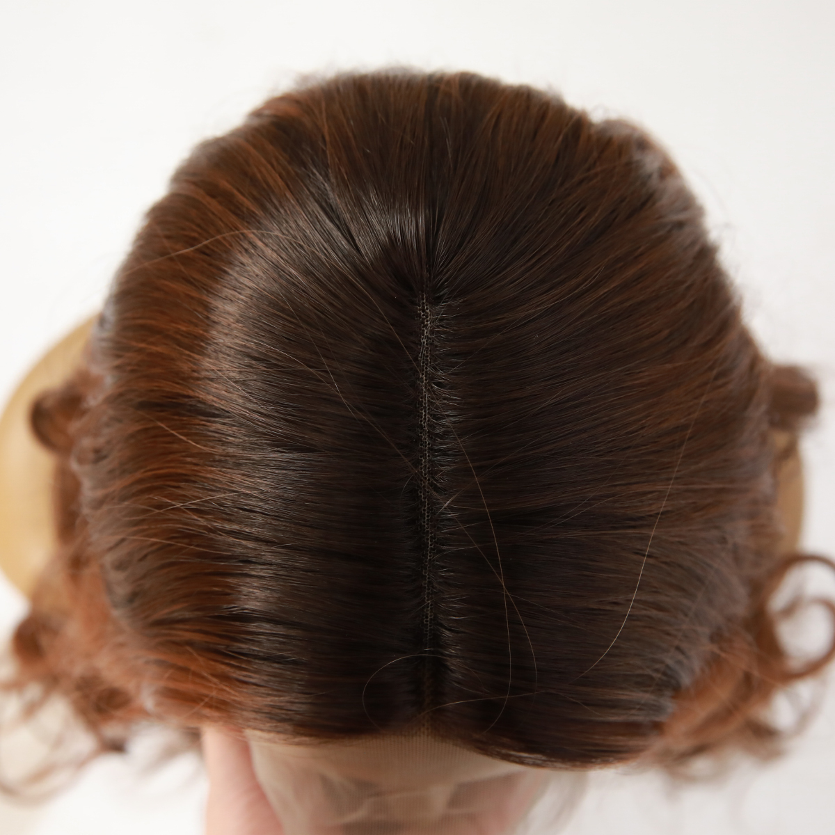 SMILCO/26Inch Ombre Deep-Light Brown T-Part Lace Front Synthetic Wig/SM9061