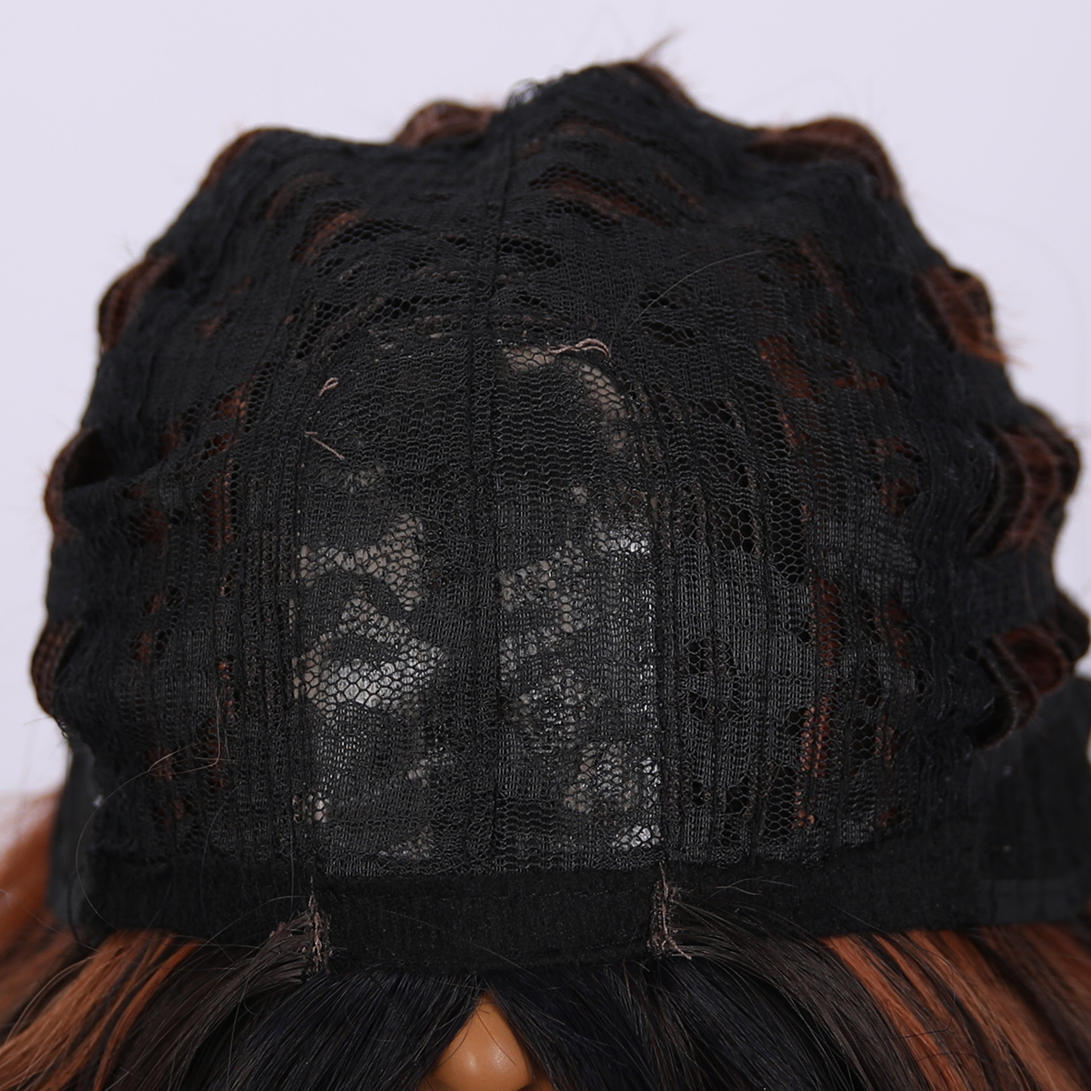 SMILCO/26Inch Highlight Dark Blue With Orange Long Curly Synthetic Wig/SM423