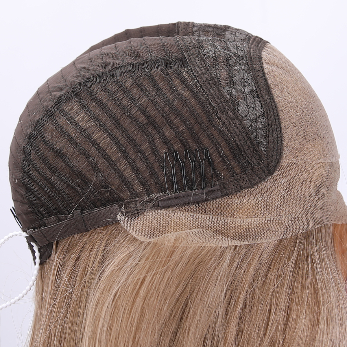 SMILCO/24inch Luxury Blonde Low Density/Pre-Cut/13*6Lace Front Free Part Futura Layer Cutted Long Straight With Bangs/Glueless/Natural Hairline/ Synthetic Lace FrontWig/SM9914