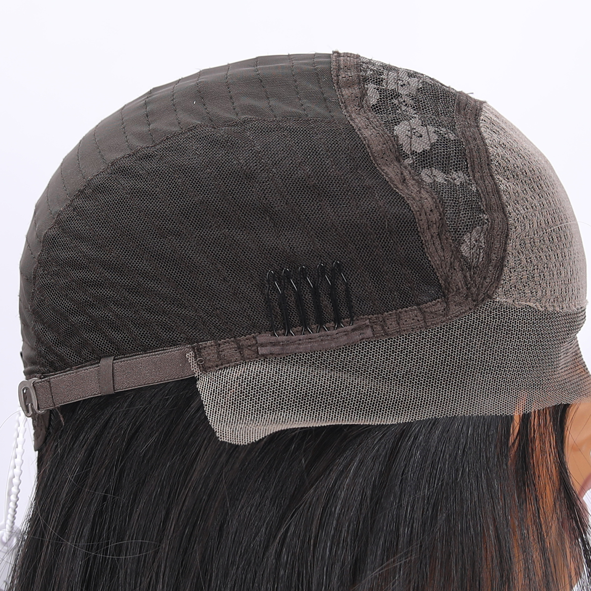 SMILCO/28Inch Dark Brown Luxe 13*6 Lace Front Pre Cut Long Straight Synthetic Wig/SM9816