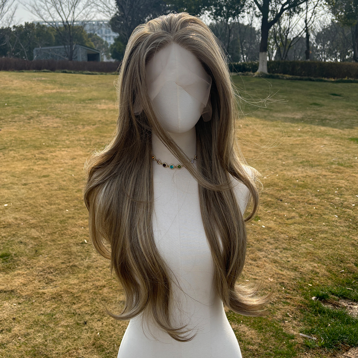 SMILCO/30Inch Blonde Long Curly Lace Front Synthetic Wig/SM9228/SM9228M