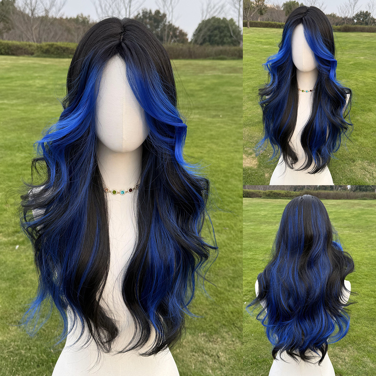 SMILCO/26Inch Highlight With Bangs Long Curly Synthetic Wig/SM5029/SM398/SM397/SM401/SM403/SM404/SM413/SM1682