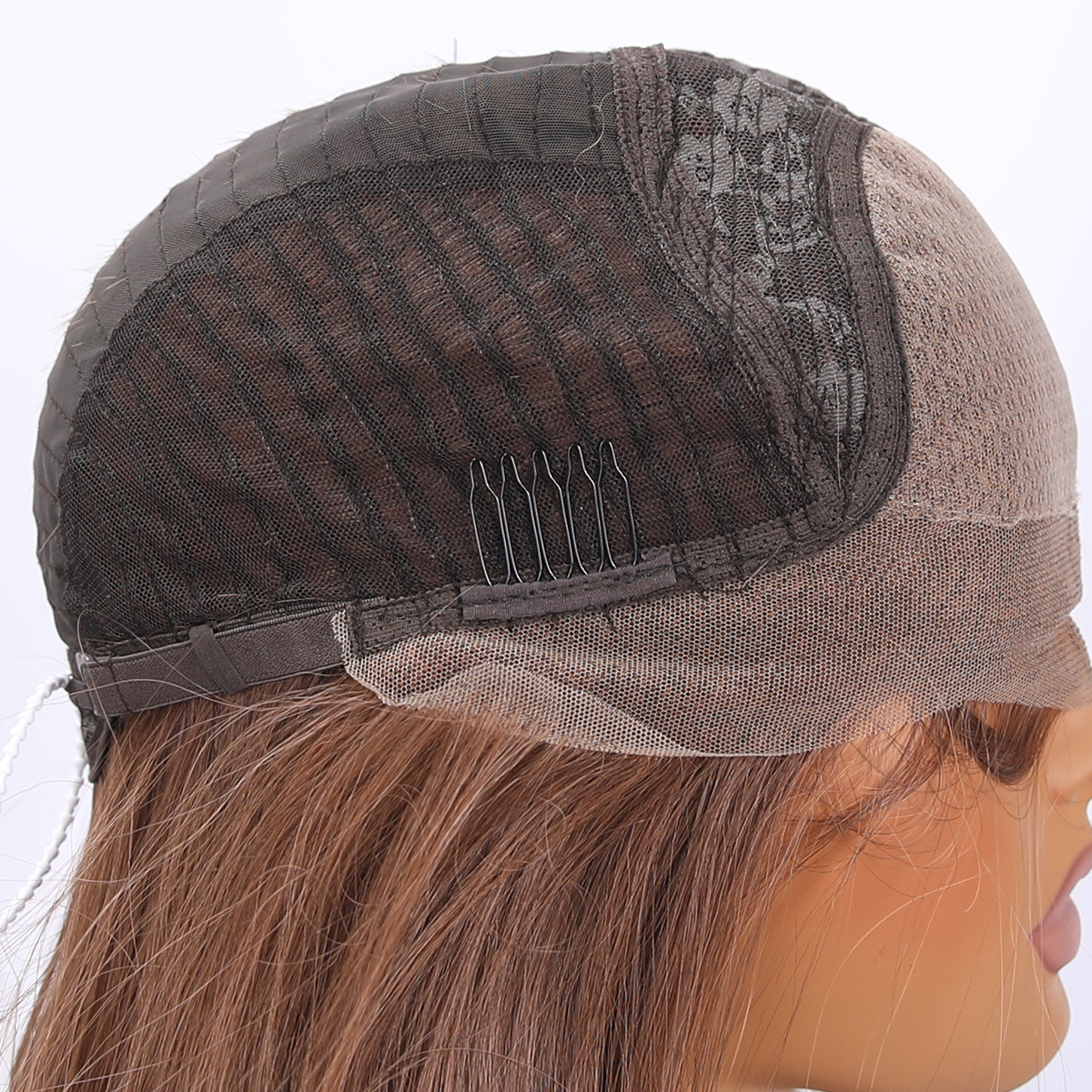 SMILCO/26Inch Light Brown Luxe 13*6 Lace Front Pre-Cut Low Density Long Straight Synthetic Wig/SM9709-2 