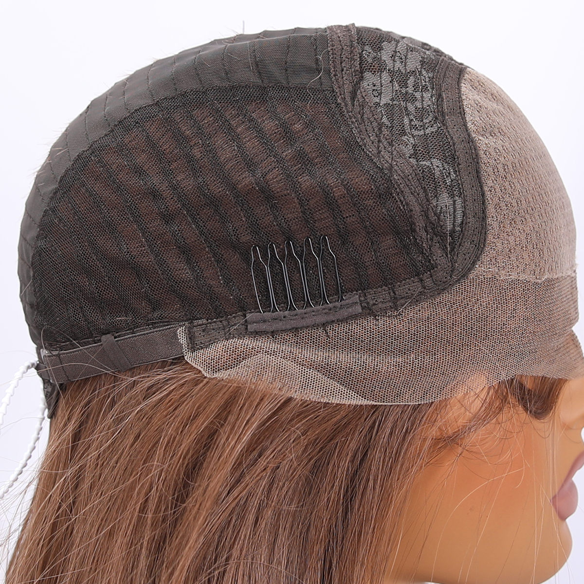 SMILCO/26Inch Light Brown Luxe 13*6 Lace Front Pre-Cut Low Density Long Straight Synthetic Wig/SM9709-2 