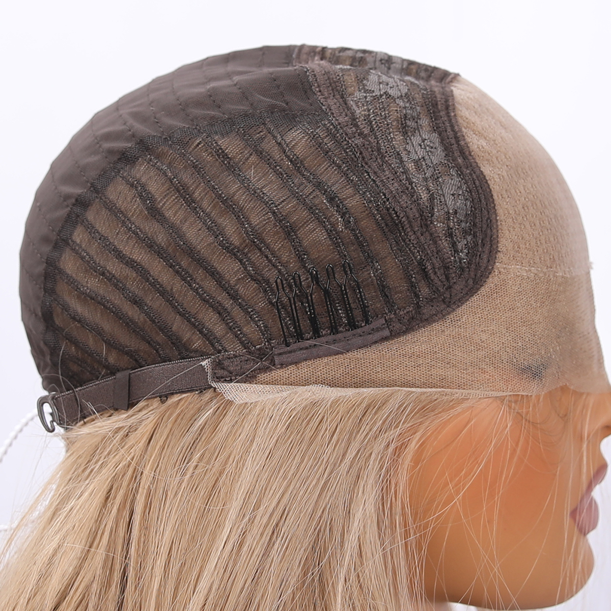 SMILCO/26Inch Luxury Blonde Low Density/Pre-Cut/13*6 Lace Front Free Part Futura Layer Cutted Long Curly With Bangs/Glueless/Natural Hairline/ Synthetic Lace Front Wig/SM9912