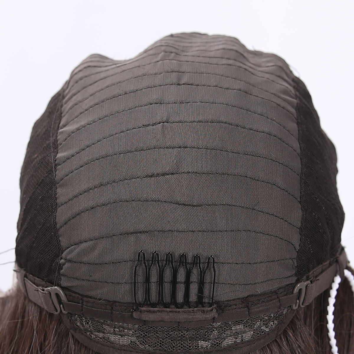 SMILCO/24Inch Deep Brown Luxe 13*6 Lace Front Pre Cut Low Density Long Curly Synthetic Wig/SM9906