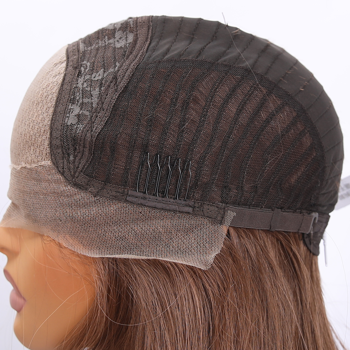 SMILCO/26Inch Light Brown Luxe 13*6 Lace Front Pre-Cut Low Density Long Straight Synthetic Wig/SM9709-2 