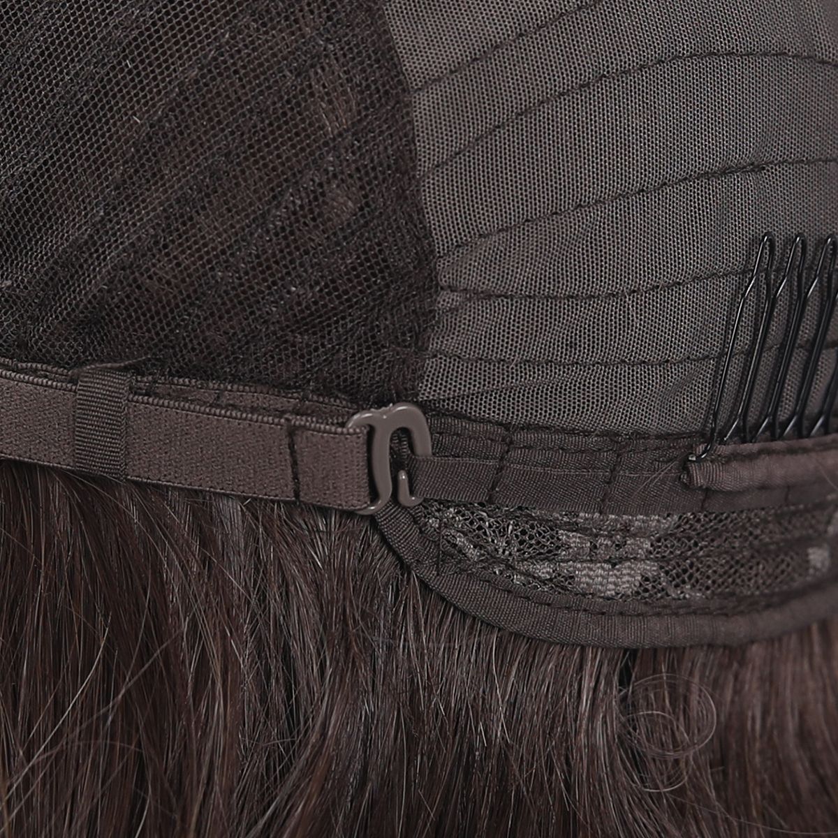 SMILCO/24Inch Deep Brown Luxe 13*6 Lace Front Pre Cut Low Density Long Curly Synthetic Wig/SM9906