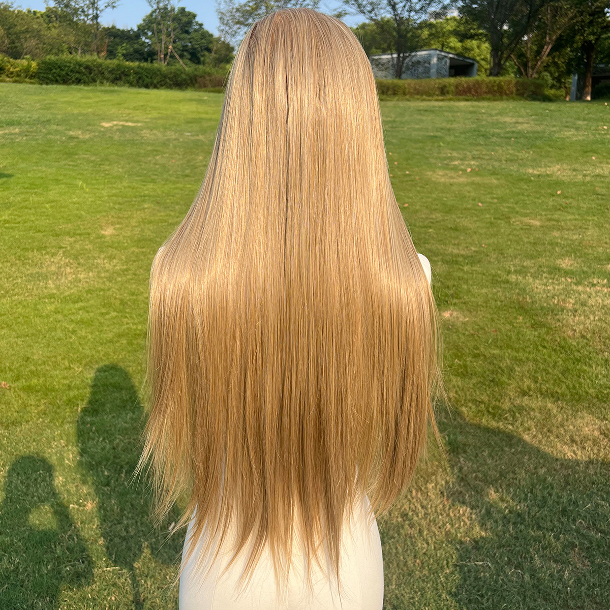 SMILCO/32Inch Blonde Full Lace Long Straight Synthetic Wig/SM9831