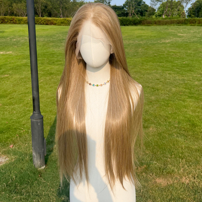 SMILCO/32Inch Blonde Full Lace Long Straight Synthetic Wig/SM9831