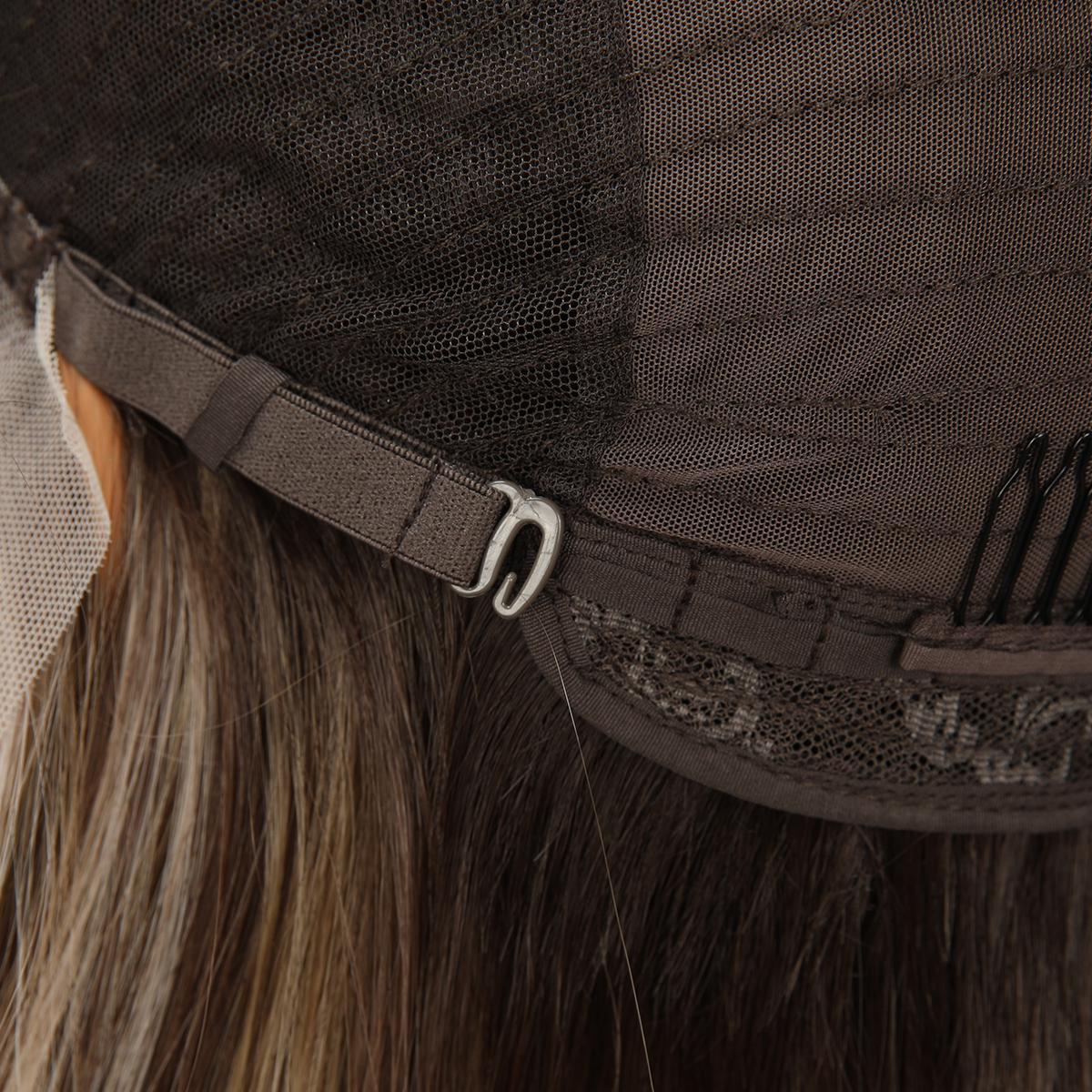 SMILCO/26Inch Highlight Brown With Blonde 13*6 Free Part Lace Front Long Straight Synthetic Wig/SM9123B