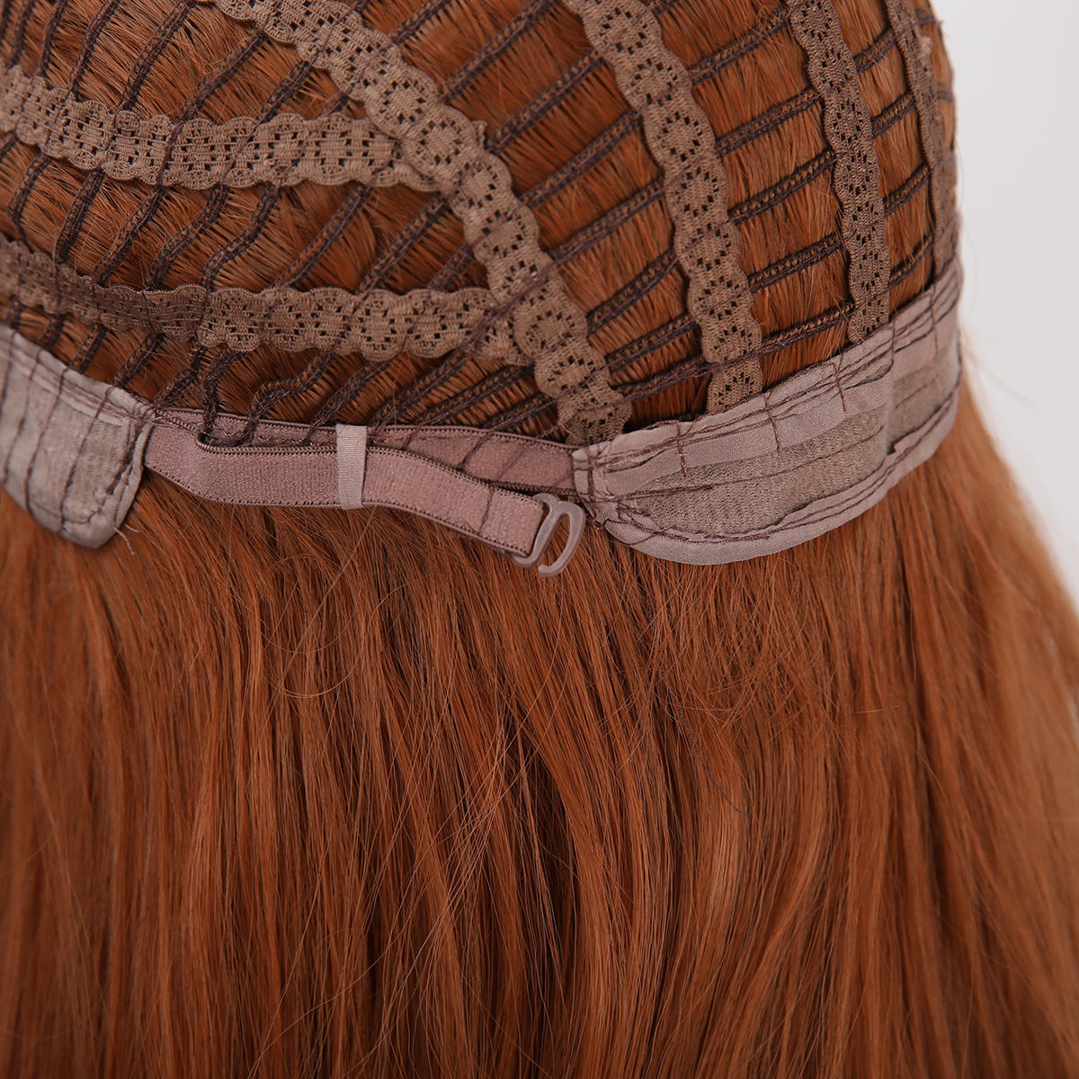 SMILCO/26Inch Ginger Long Wave With Bangs Synthetic Wig/SM8011