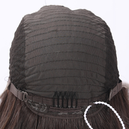 SMILCO/26Inch Brown Low Density/Pre Cut/13*6 Free PartLong Curly Layer Cutted/Glueless/Natural Hairline/ 100%Futura Fiber/Synthetic Lace Front Wig/SM9411B