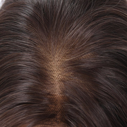SMILCO/26Inch Brown Low Density/Pre Cut/13*6 Free PartLong Curly Layer Cutted/Glueless/Natural Hairline/ 100%Futura Fiber/Synthetic Lace Front Wig/SM9411B