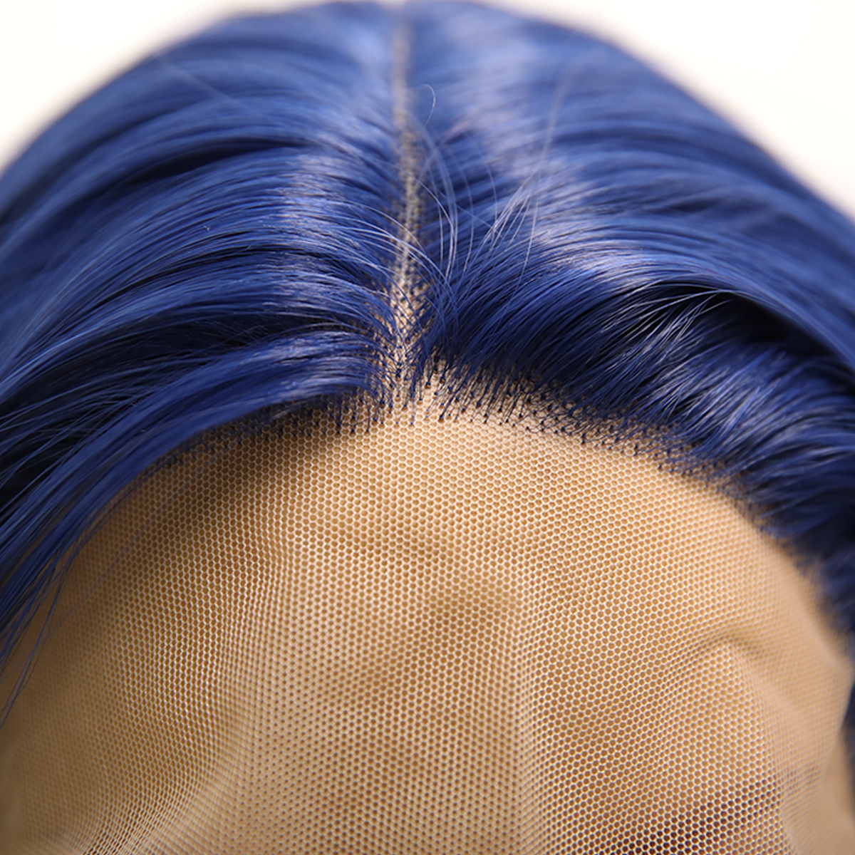 SMILCO/26Inch Dark Blue Long Curly T-Part Lace Front Synthetic Wig/SM9119