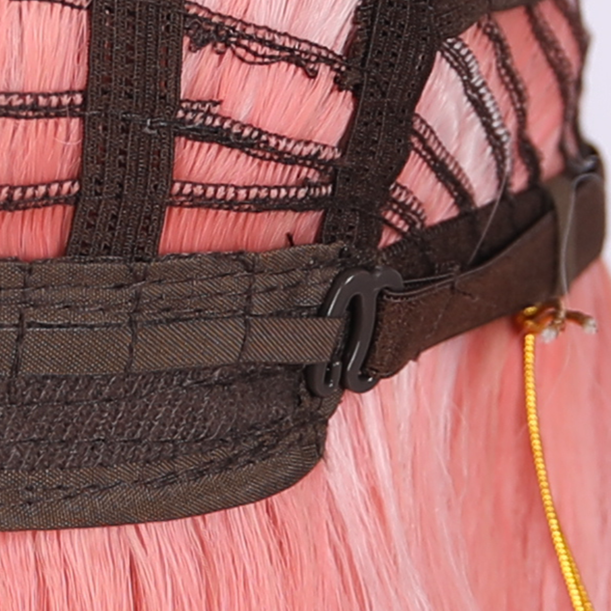 SMILCO/22Inch Ombre Brown Ash Pink Medium Curly WithBangs Synthetic Wig/SM420