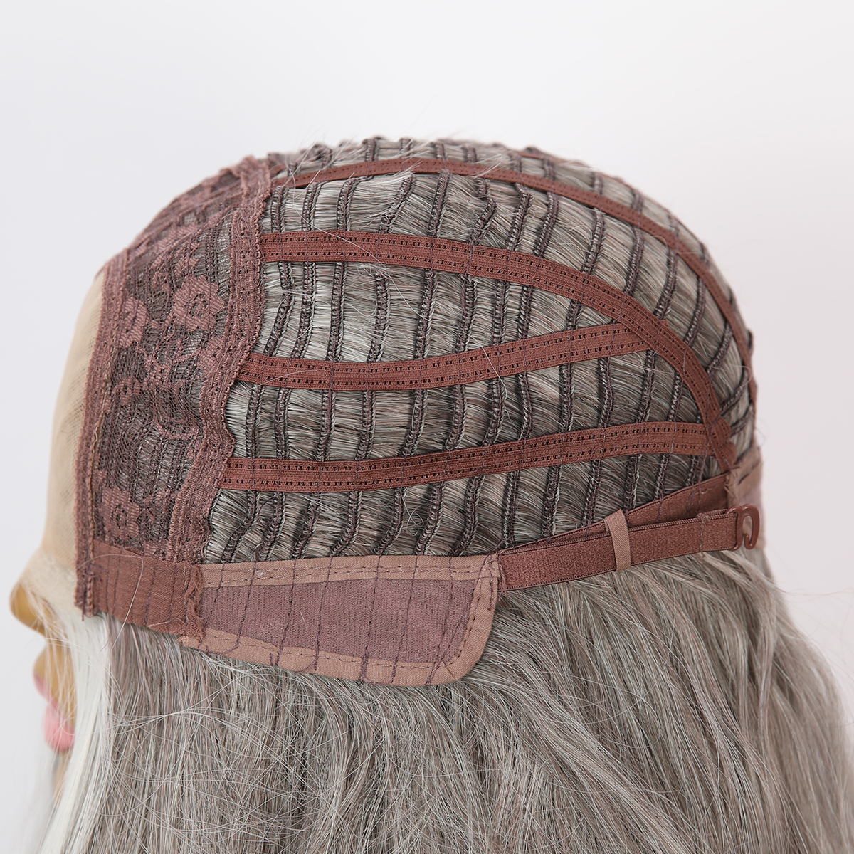 SMILCO/26Inch 1.5*6 Hybird Lace Front Highlight Gray With Platinum Long Wig/SM004/SM004-2