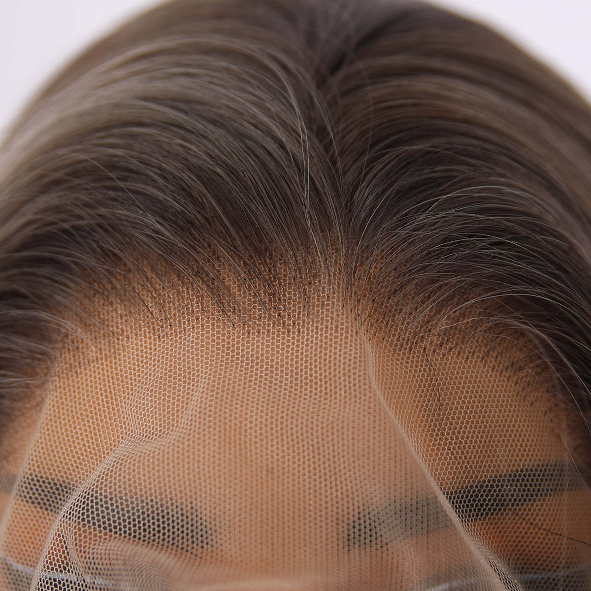 SMILCO/22Inch Ombre Brown Ash Blonde 13*4 Free Part Medium Synthetic Wig/SM9871