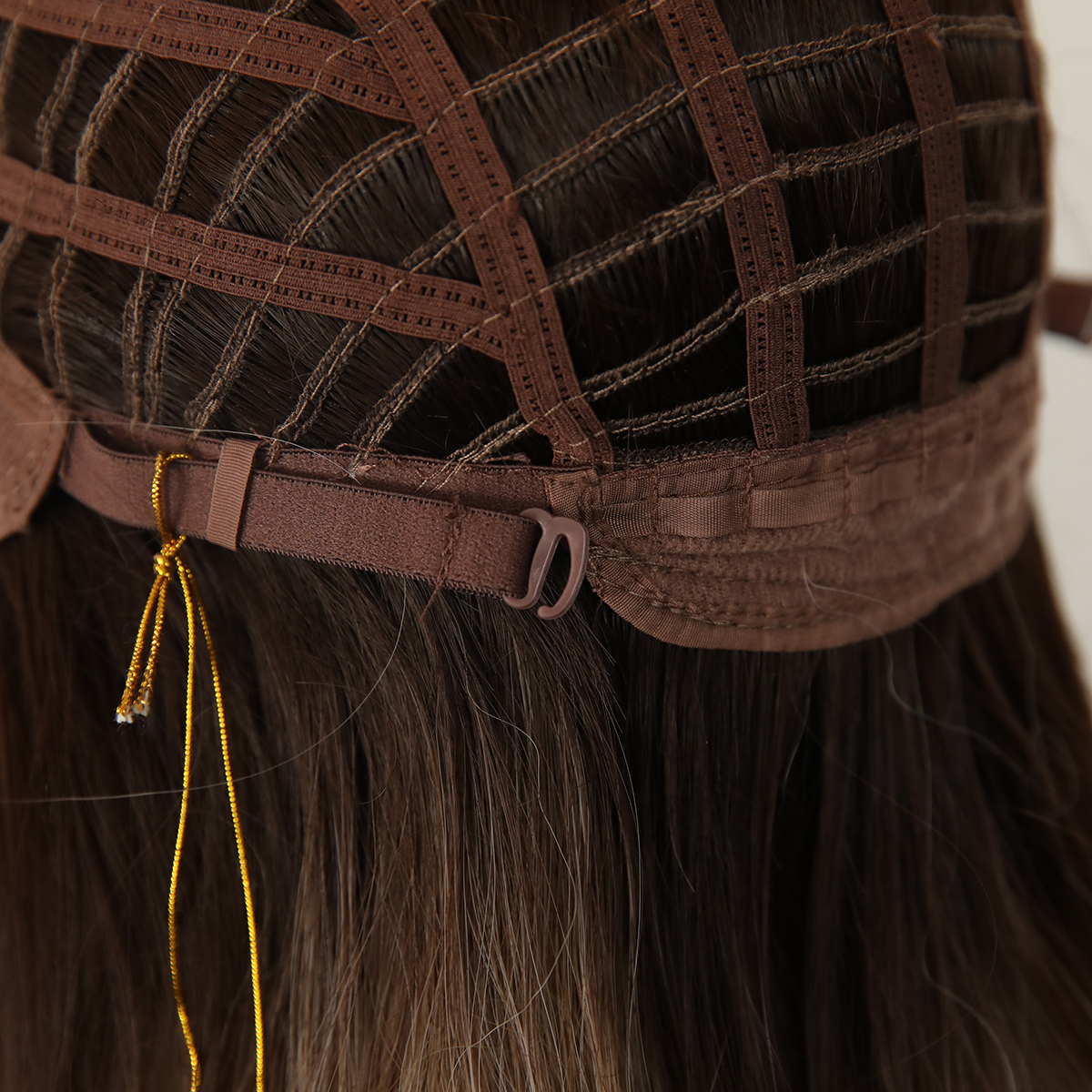 SMILCO/26Inch Ombre Brown Ash Blonde Hybird 1.5*6 Lace Front Long Wave Synthetic Wig/SM179-5