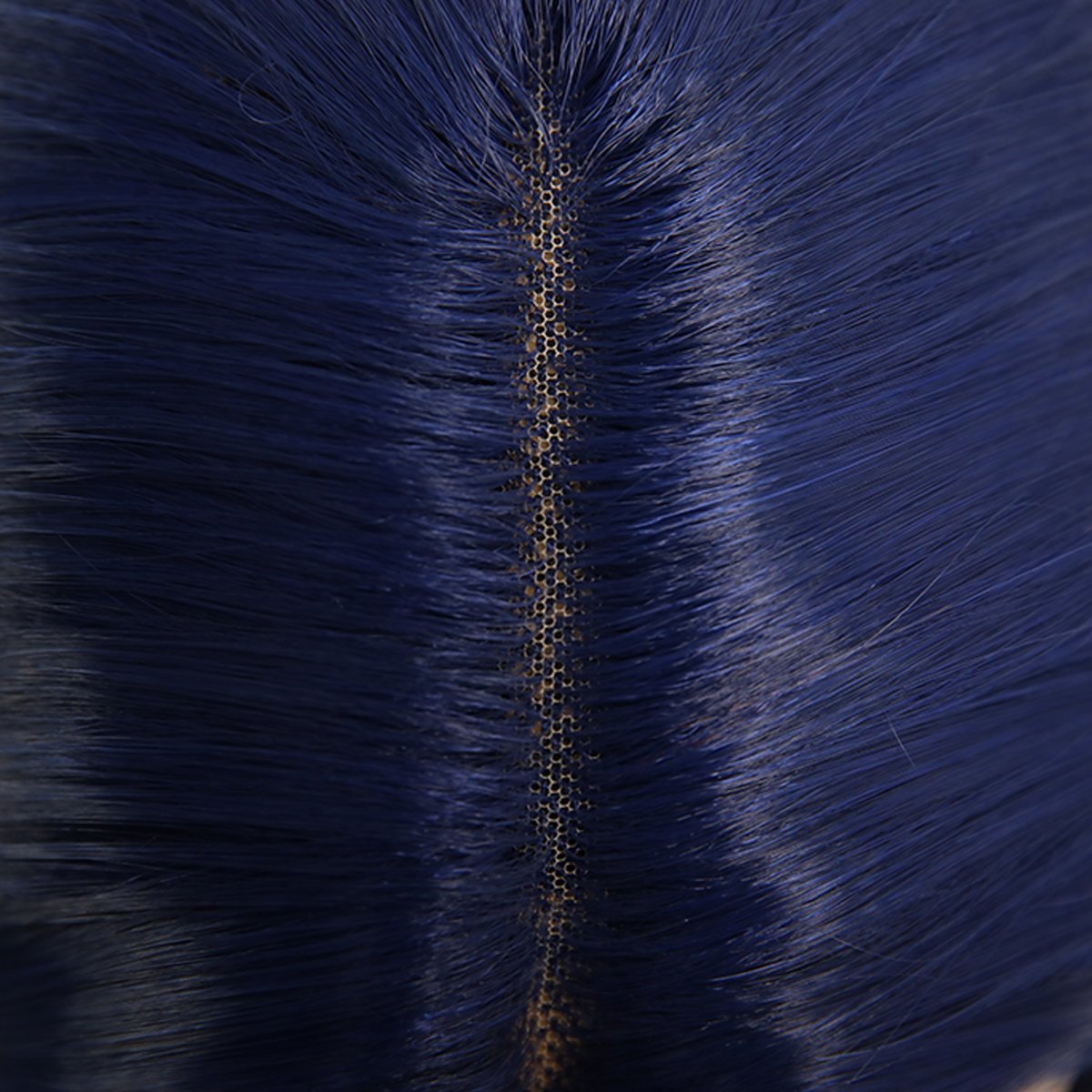 SMILCO/26Inch Dark Blue Long Curly T-Part Lace Front Synthetic Wig/SM9119