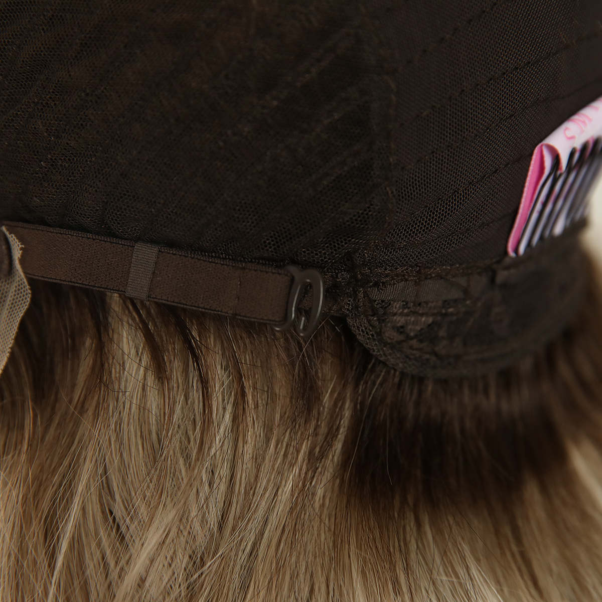 SMILCO/28Inch Ombre Brown Ash Blonde Long Curly T-Part Lace Front Synthetic Wig/SM9038