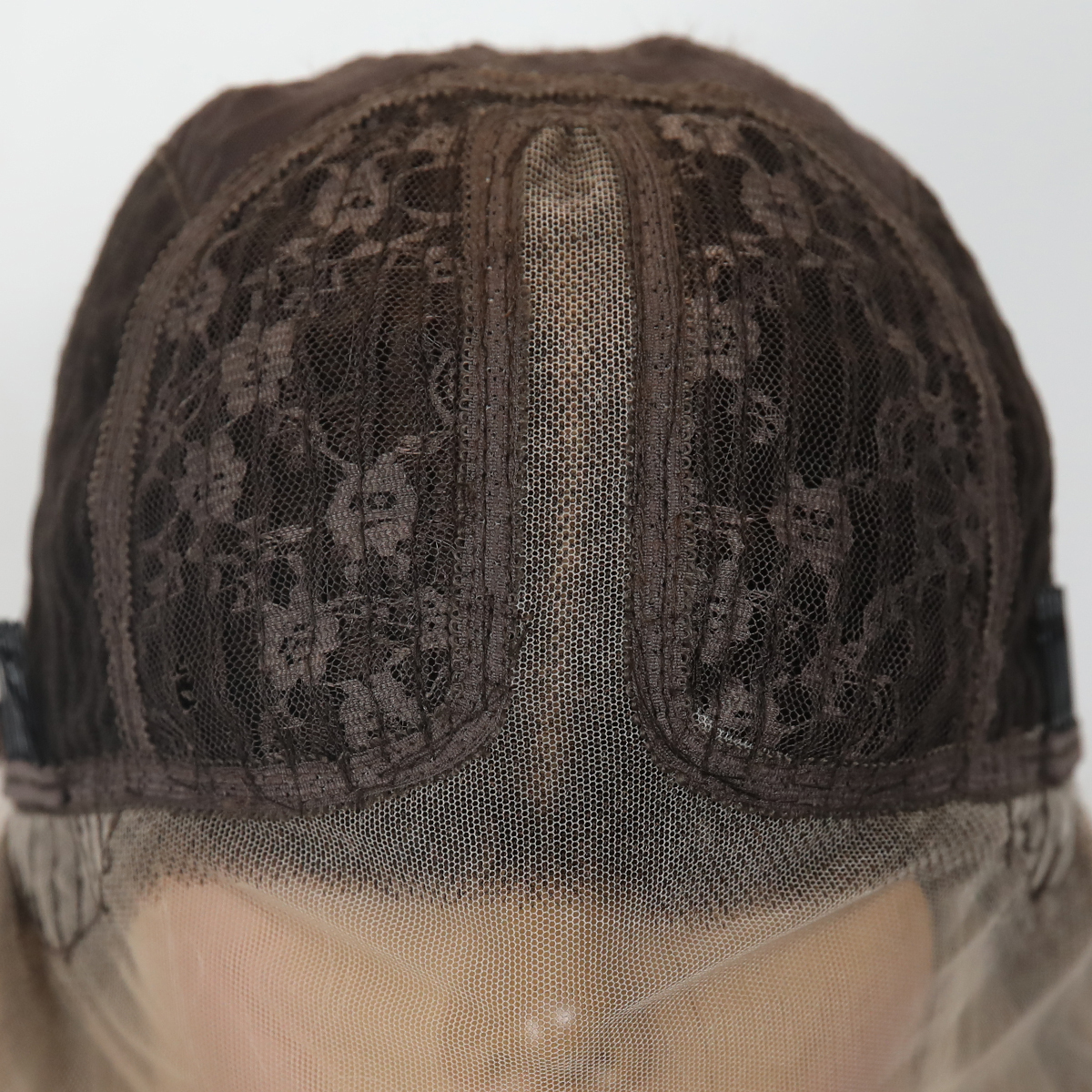 SMILCO/28Inch Ombre Brown Ash Blonde Long Curly T-Part Lace Front Synthetic Wig/SM9038