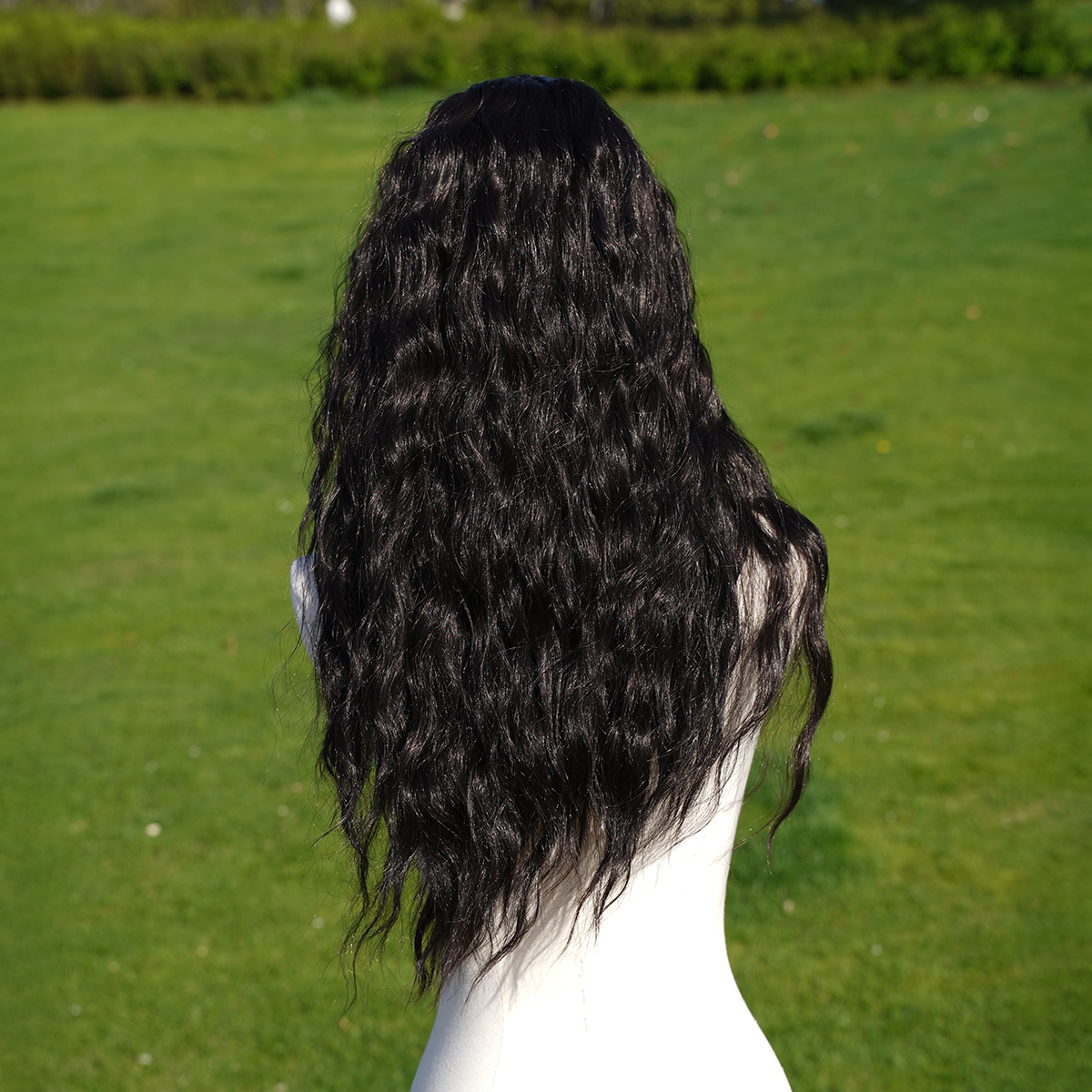SMILCO/26Inch Dark Brown T-Part Lace Front Long Water Wave Synthetic Wig/SM9159