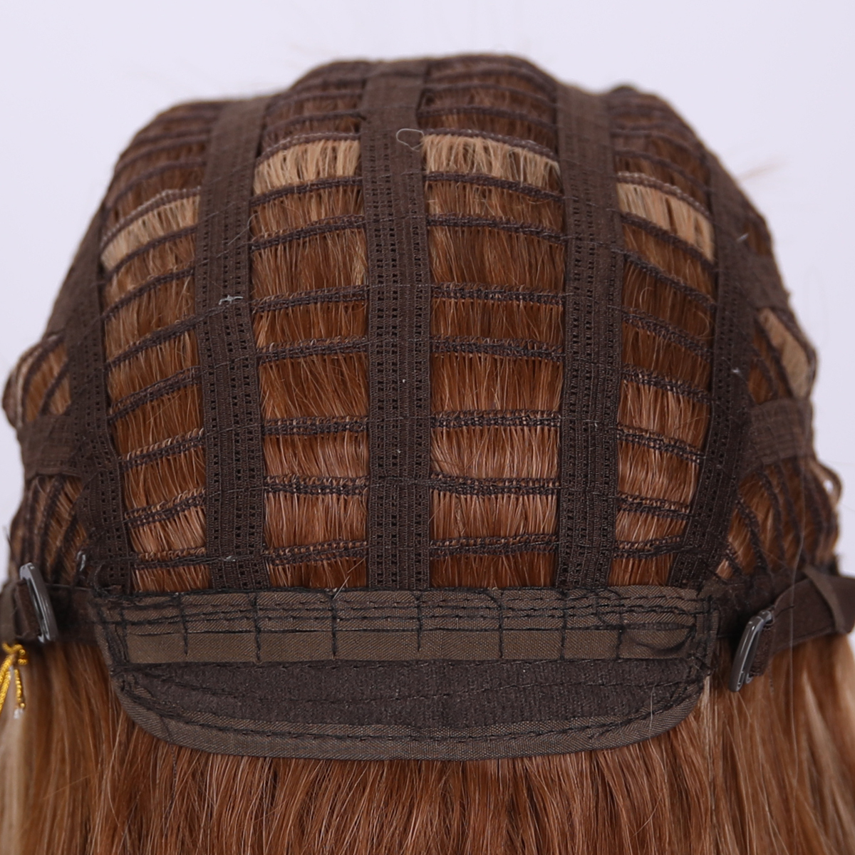 SMILCO/26Inch Highlight Brown With  Blonde Long Curly With Bangs Synthetic Wig/SM412