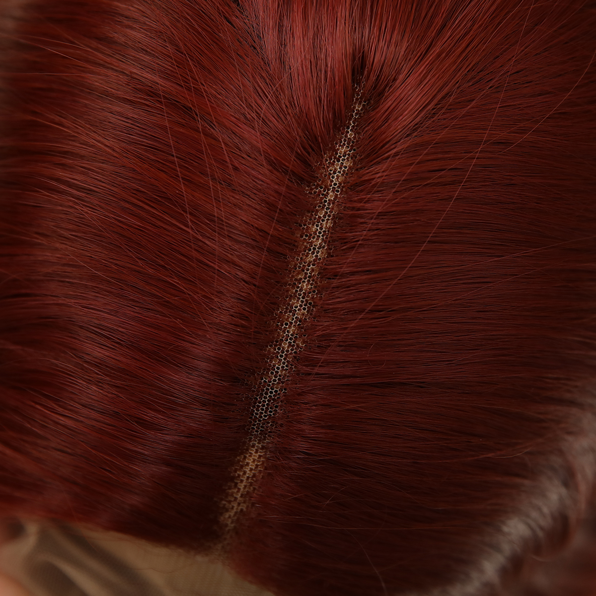 SMILCO/28Inch Claret T-Part Lace Front Long Curly Synthetic Wig/SM9139