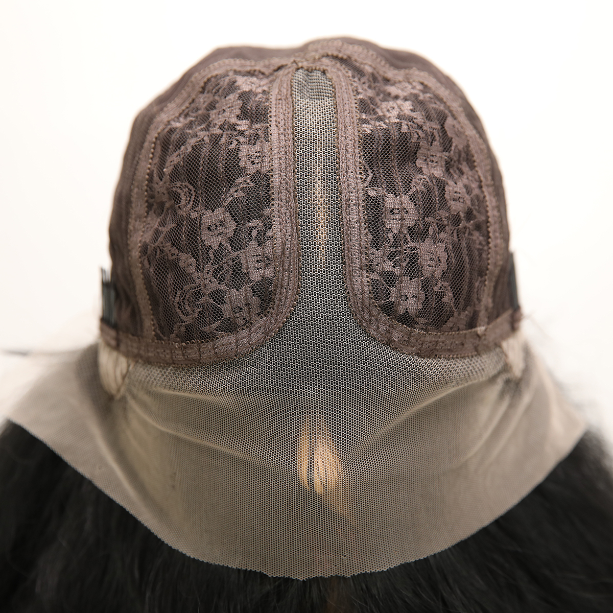 SMILCO/20Inch Dark Brown T-Part Lace Front Medium Wool Curls Synthetic Wig/SM9172