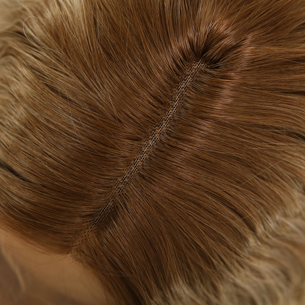 SMILCO/14Inch Ombre Brown Ash Blonde T-Part Lace Front Short Water Wave Synthetic Wig/SM9171
