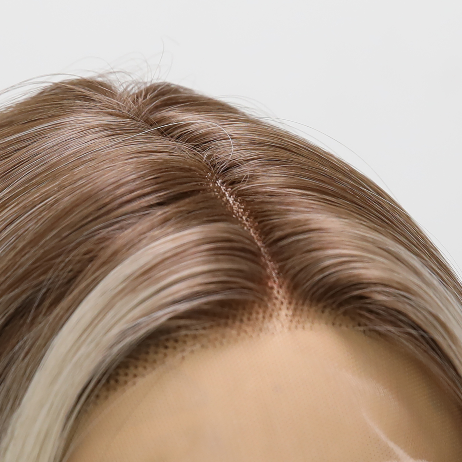 SMILCO/32Inch Ombre Brown Ash Blonde Long Straight Lace Front Synthetic Wig/SM9227/SM9227B