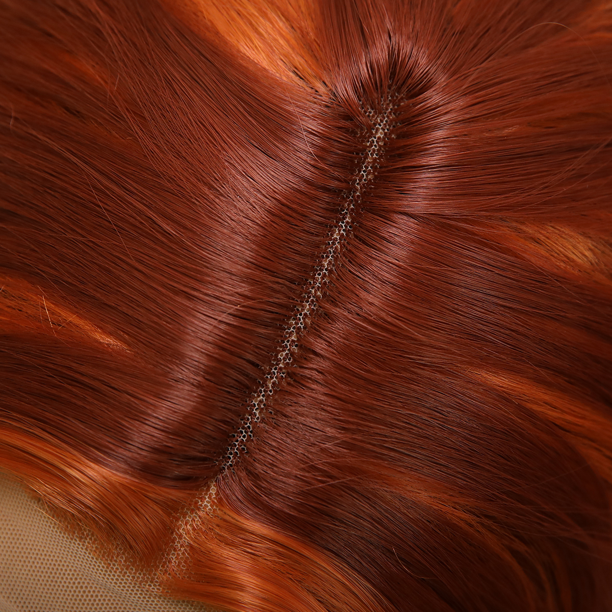 SMILCO/30Inch Highlight Ginger With Orange Long Wave Synthetic Wig/SM9030