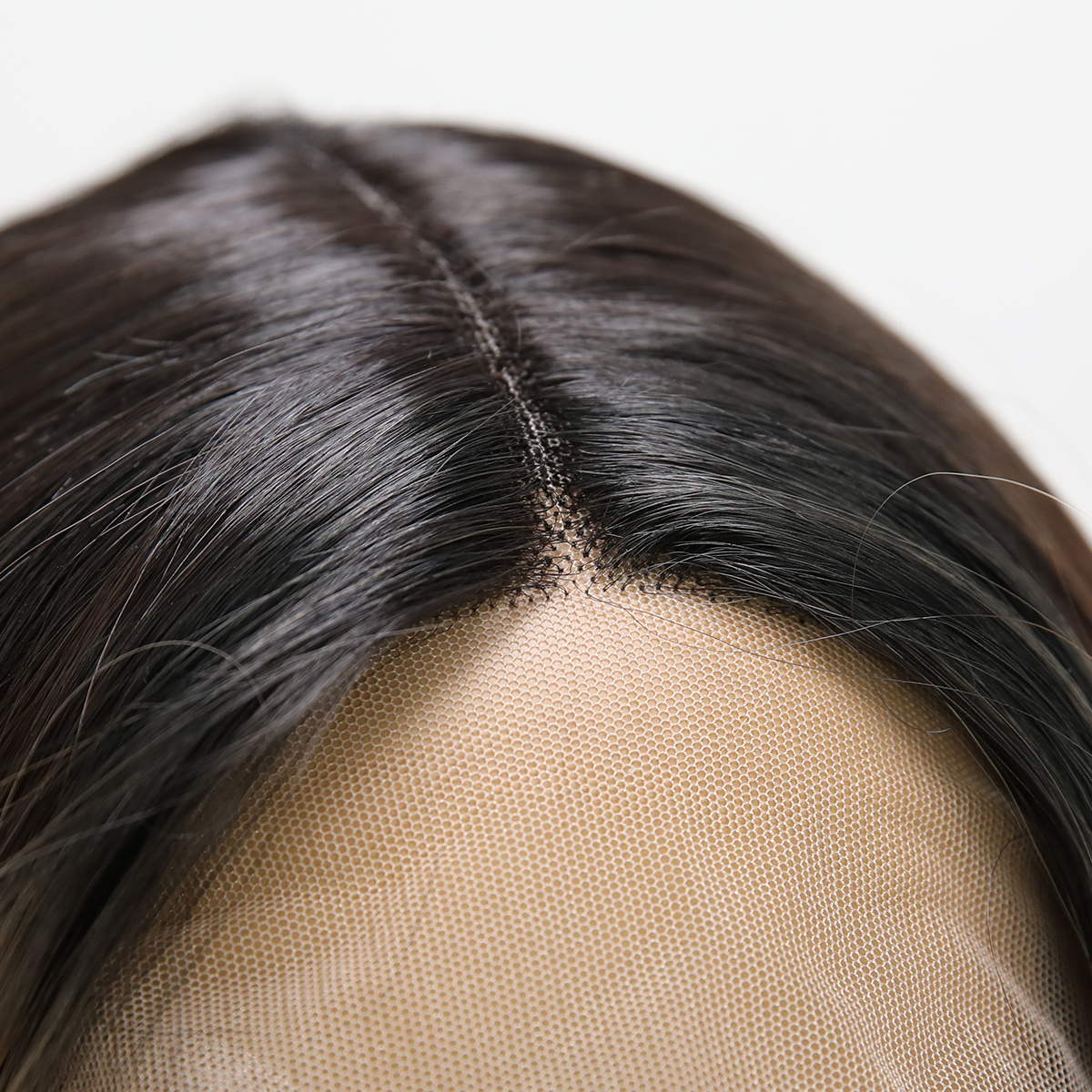 SMILCO/30Inch Ombre With Highlight Brown With Blonde T-Part Lace Front Long Straight Synthetic Wig/SM9232